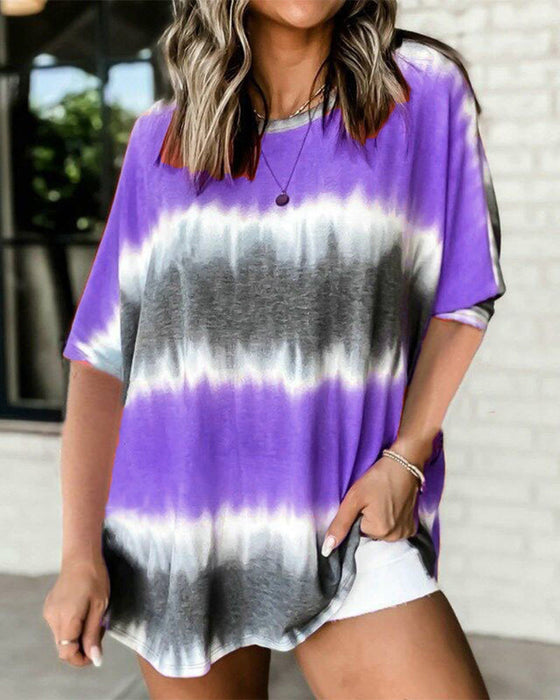 Tie Dye T-shirt with Short Sleeves