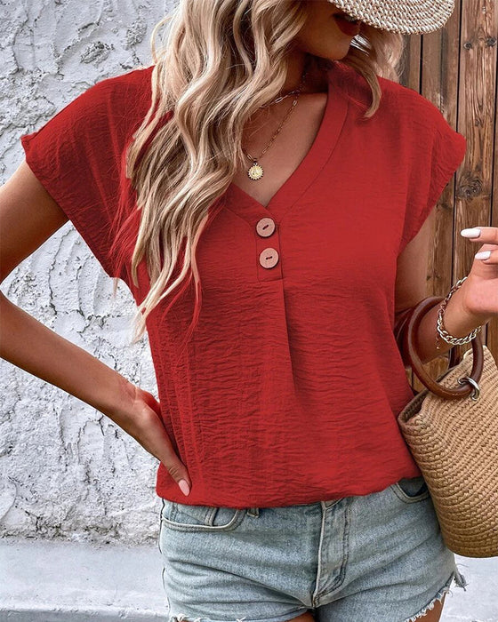 V-neck Short Sleeve T-shirt