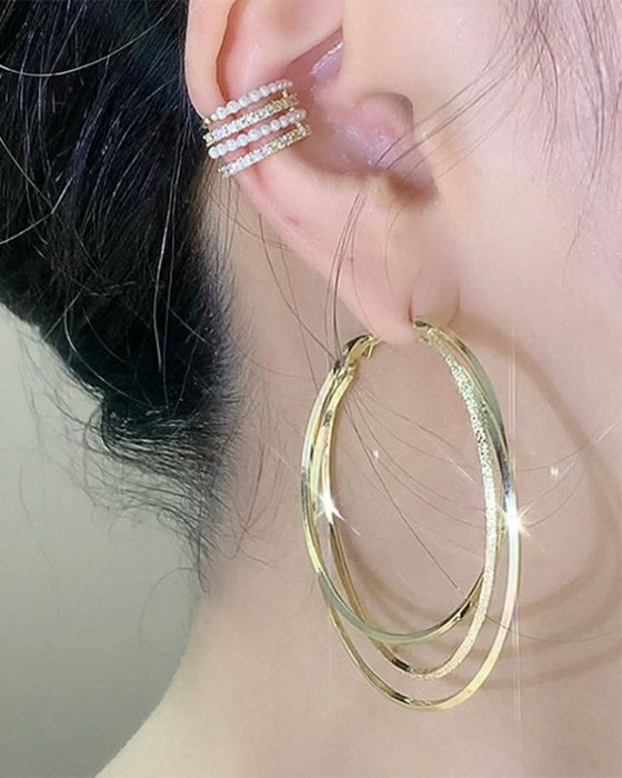 Multi-layer hoop earrings