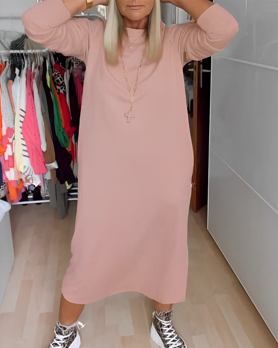 Casual round neck dress