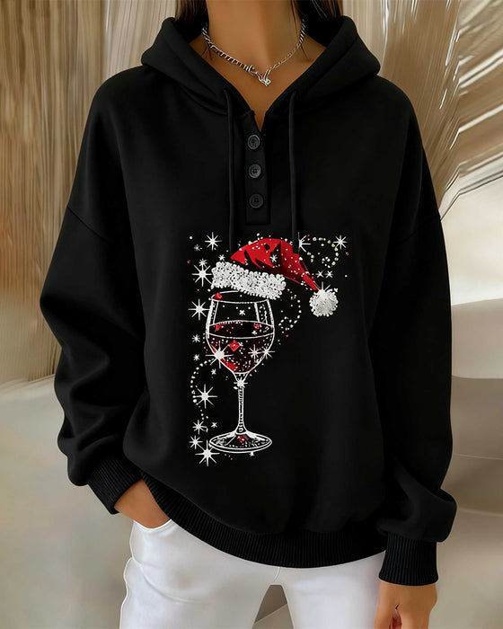 Long-Sleeved Wine Glass Hoodie