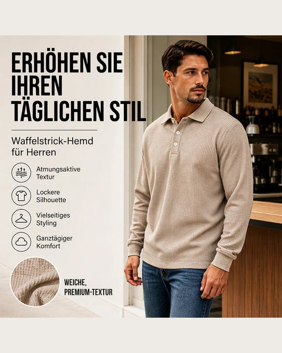 Men's Solid Color Lapel Top