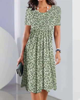 Floral print knee length dress