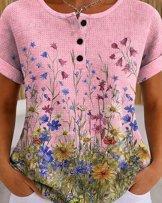 Henley Wildflower Daisy Waffle Top