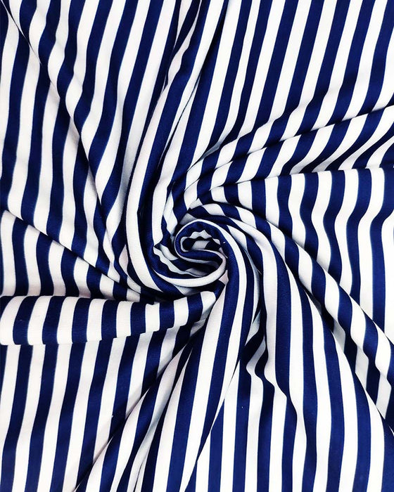 Round Neck Stripe Tie Waist Dress