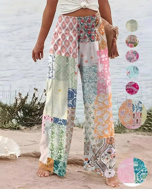 Casual High Waist Print Pant