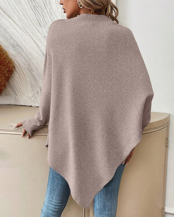 Batwing Sleeve Floral Loose Sweater