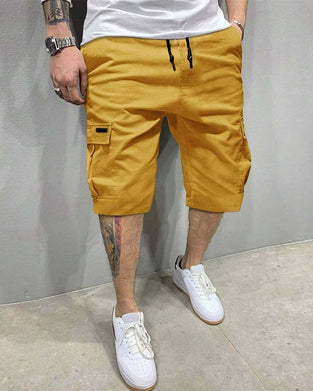 Drawstring Waist Cargo Shorts
