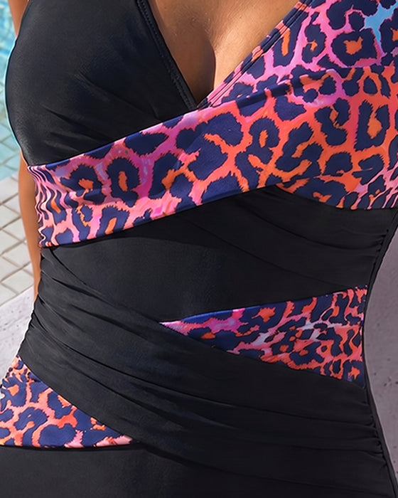 Vacation Leopard Print One Piece