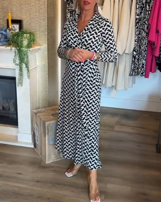 Slim fit printed dress