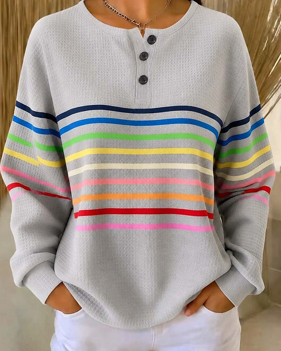 Crew Neck Long Sleeve Sweatshirt