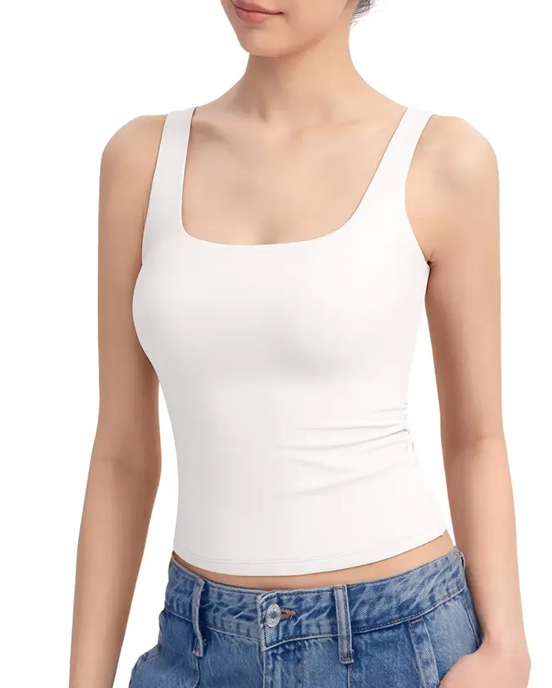 Square Neck Slim Fit Tank Top
