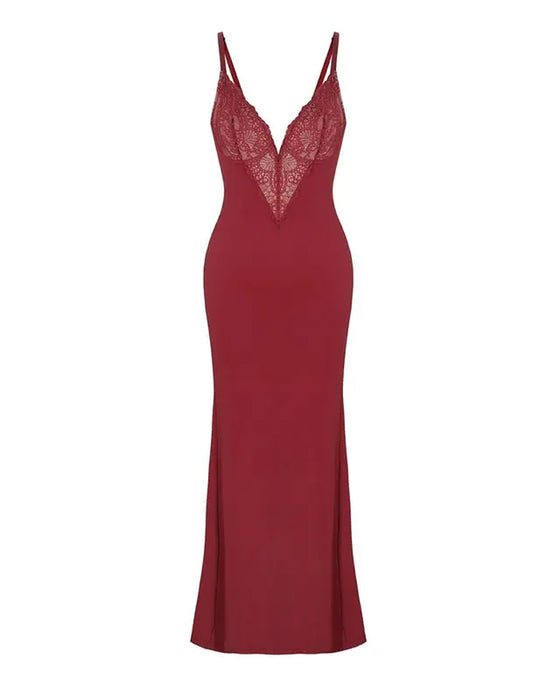 Strappy Lace Maxi Dress