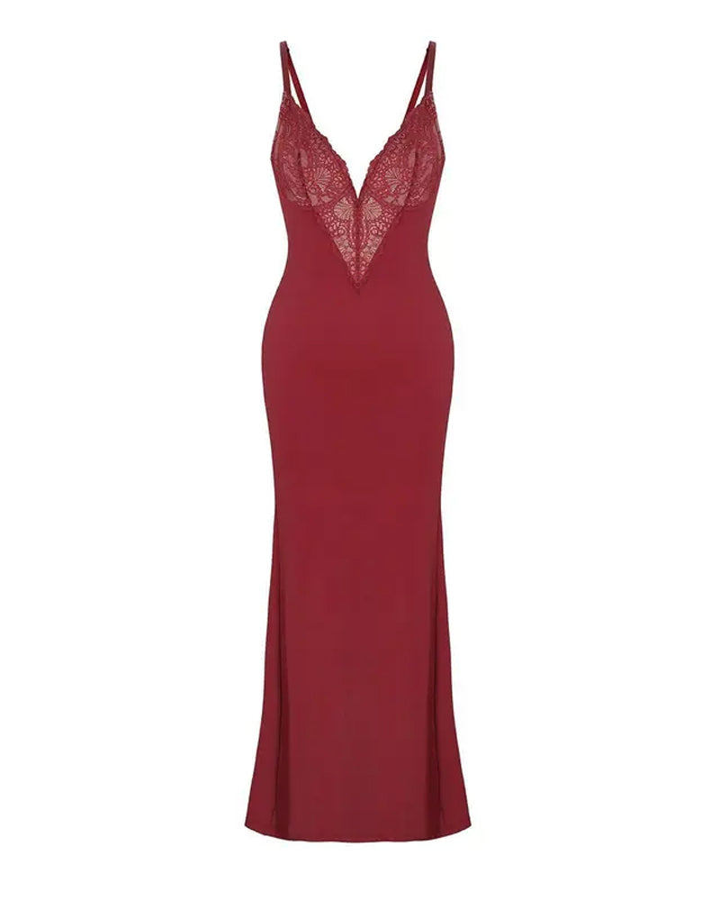 Strappy Lace Maxi Dress