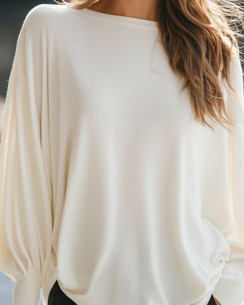 Lantern Sleeve Long Sleeve Top