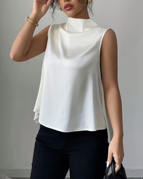 Asymmetrical V-back Design Tank Top