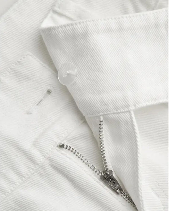 Three-Button High-Waist Wide-Leg Pants