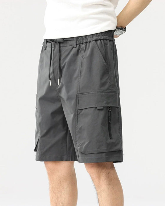 Loose Multi-Pocket Cargo Shorts