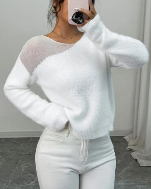 Fashionable Long-Sleeved Pullover Sweater