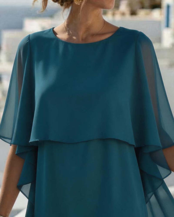 Solid Casual Shift Dress