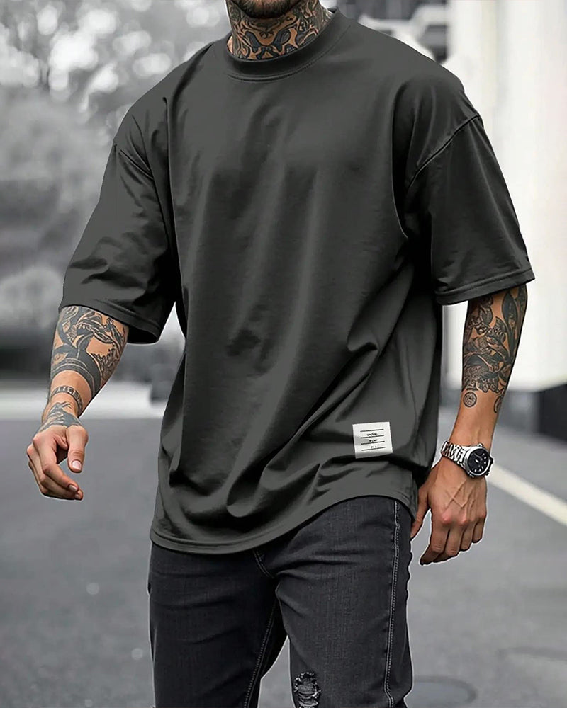 Crewneck Loose Woven Label T-Shirts