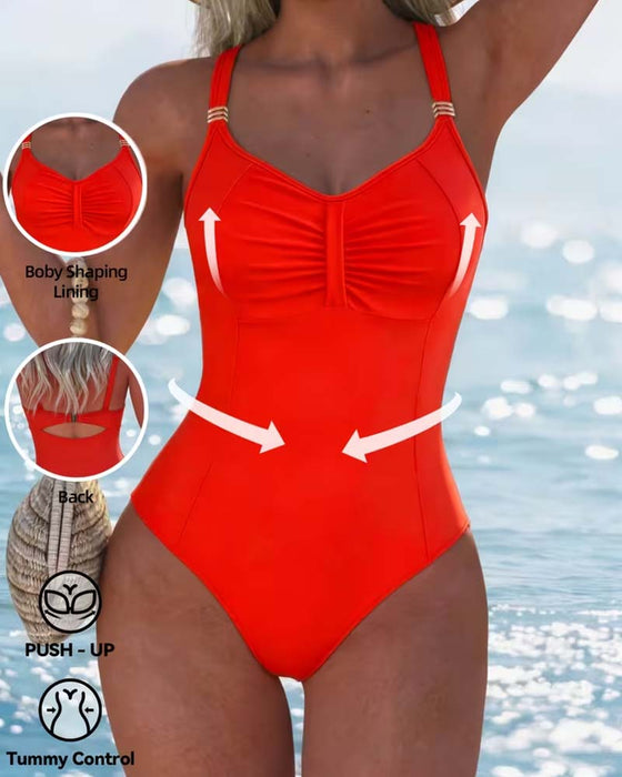 Strappy Ruched One Piece