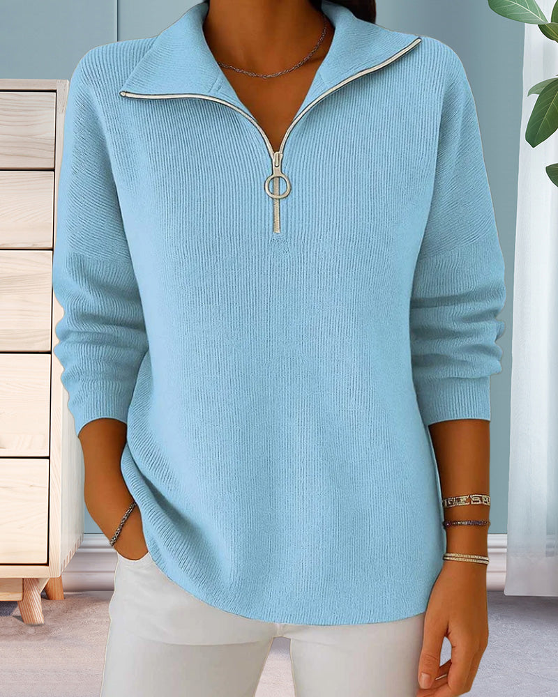 Half-zip Fashion Pullover Sweater