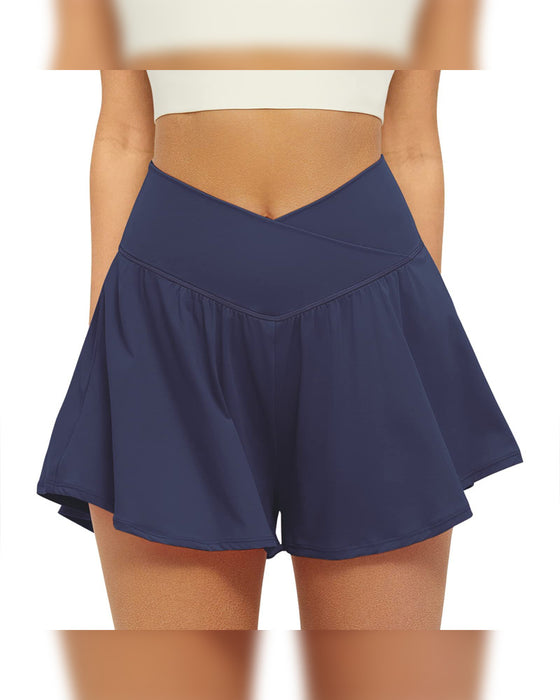 High Waist Solid Color Shorts