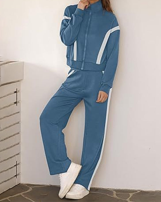 Sporty - Casual Style Two - Piece Set of Jacket and Pants
