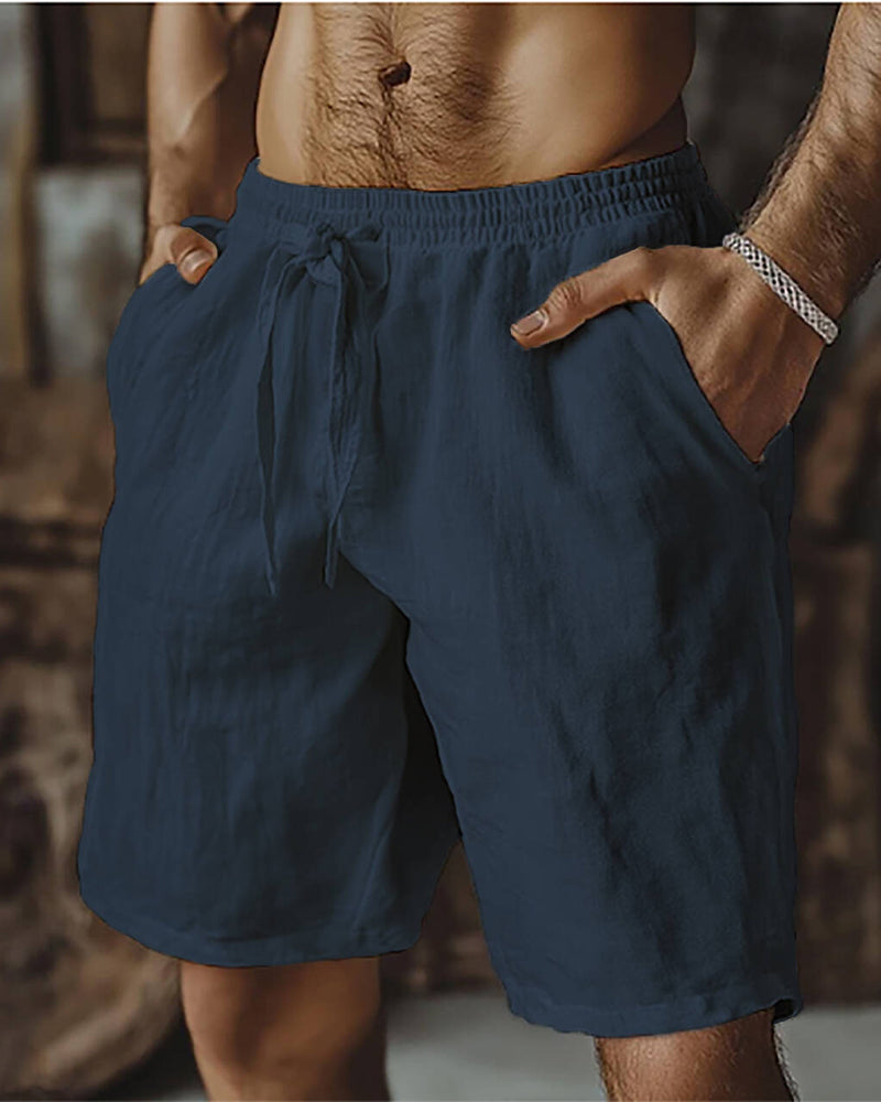 Drawstring Elastic Waist Shorts