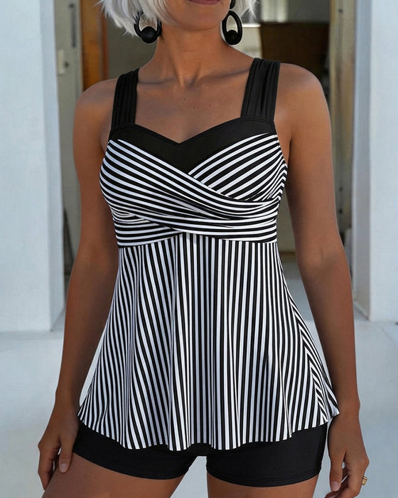 Striped Camisole Two-Piece Tankini