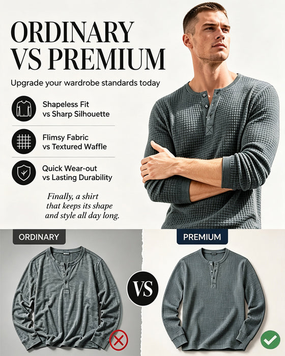 Men's Solid Color Long Sleeve Top