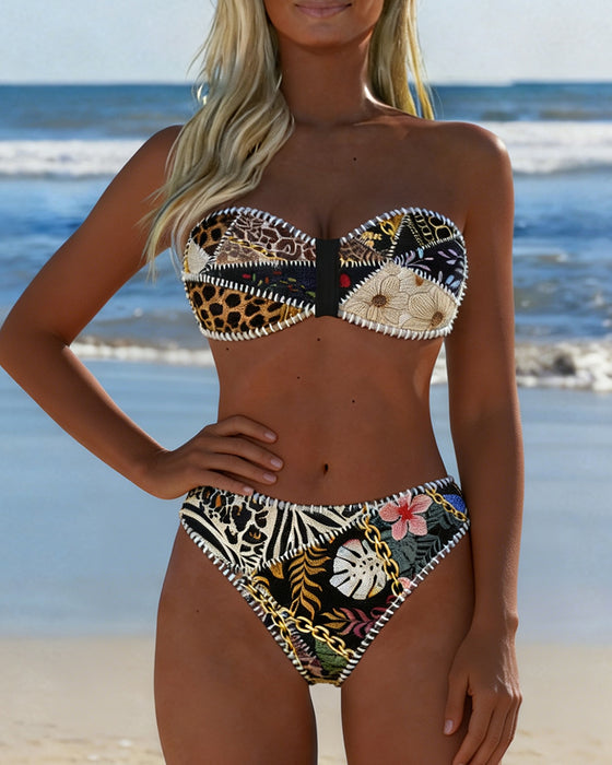 Color Block Bralette Bikini