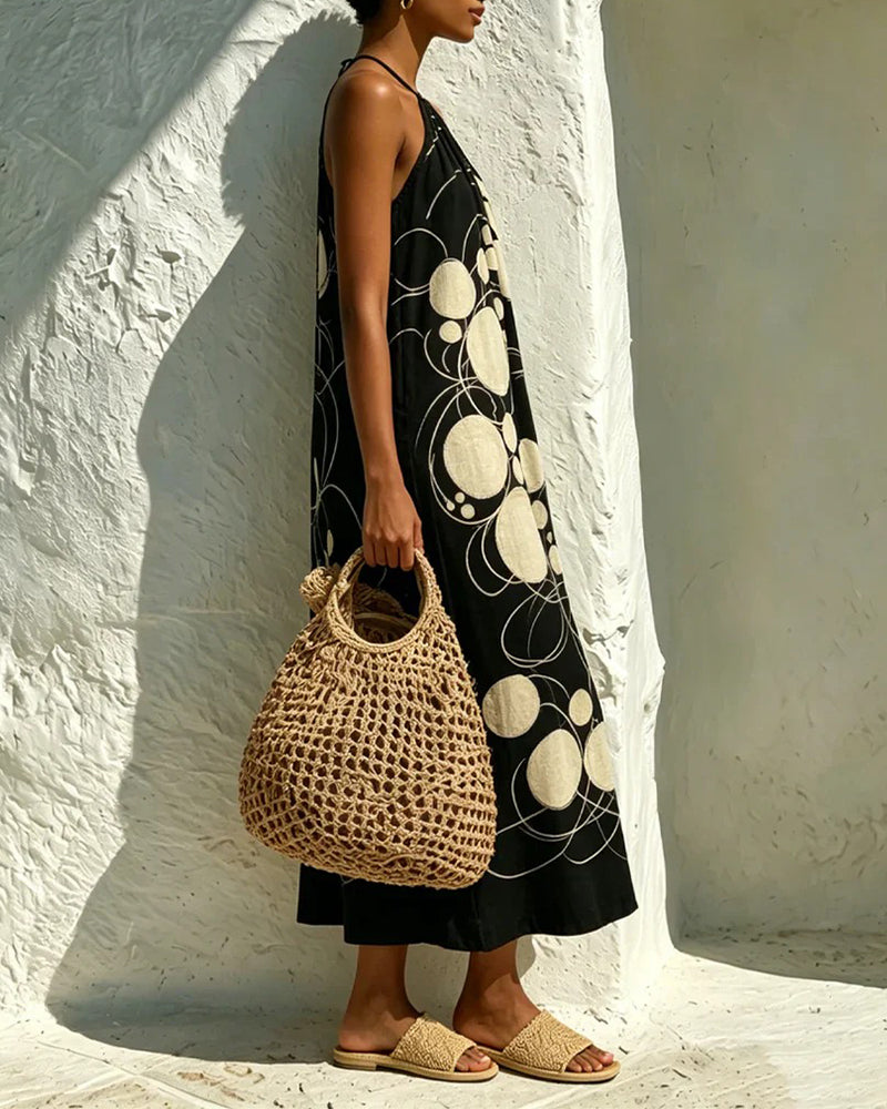 Halter Neck Polka Dot Chic Dress