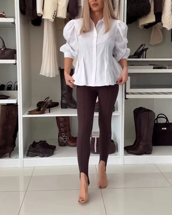 French-Style Puff Sleeve Shirt