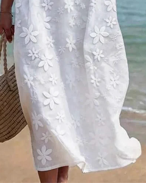 Round Neck Lace Patchwork Dress