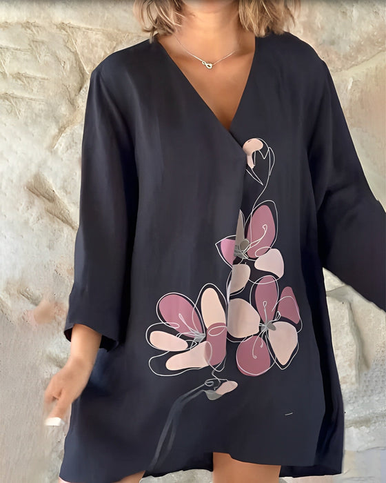 Printed loose tops for women