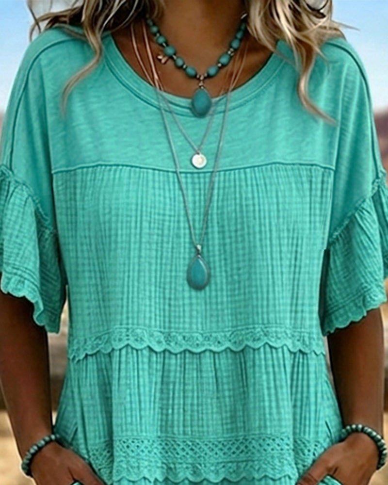 Short Sleeve Pocket Long Dress