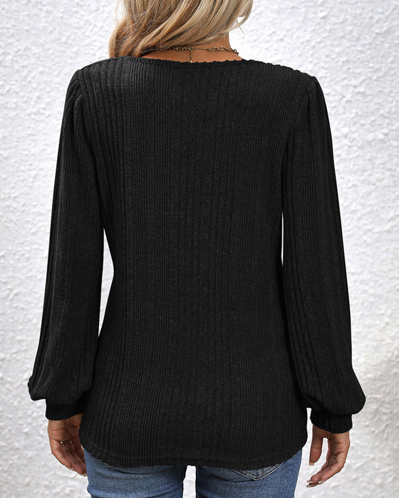 Square top with lantern sleeves