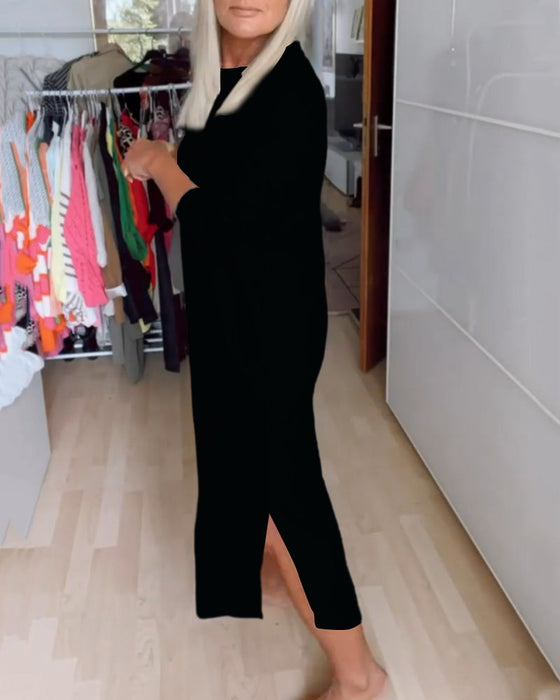 Casual round neck dress