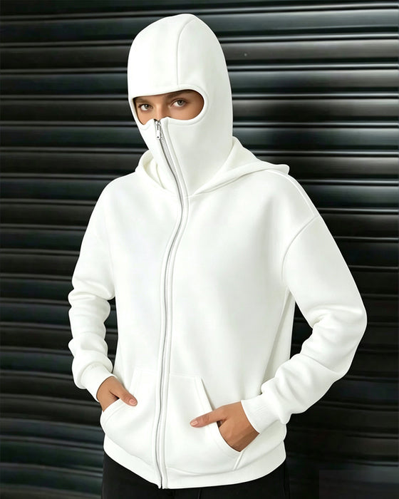 Hooded Casual Zip-Up Sweatshirt Coat