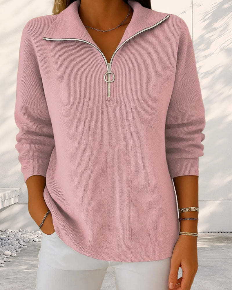 Half-zip Fashion Pullover Sweater