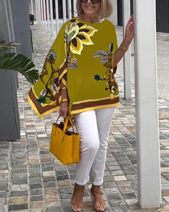 Printed Casual Loose Blouse