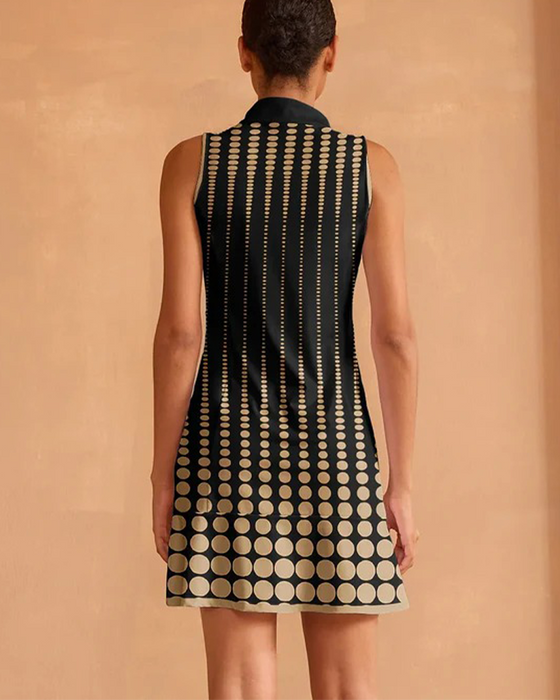 Black And Gold Polka Dot Golf Dress