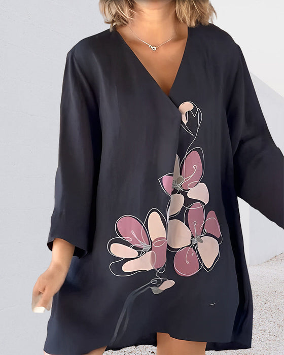 Printed loose tops for women