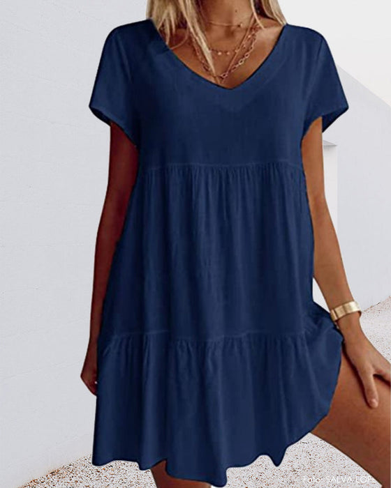 Loose casual short sleeve dress