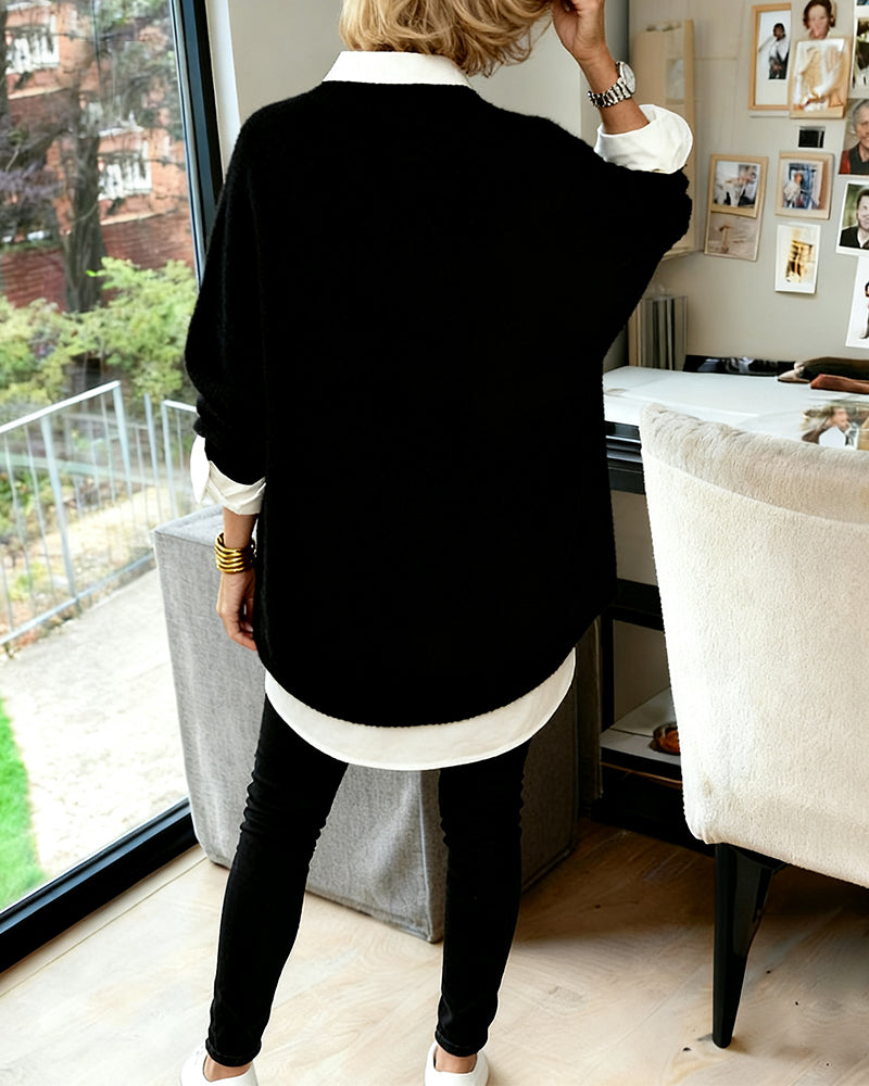 Fashionable Loose Long-Sleeved Sweater