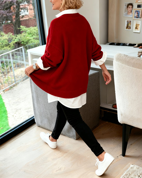 Fashionable Loose Long-Sleeved Sweater