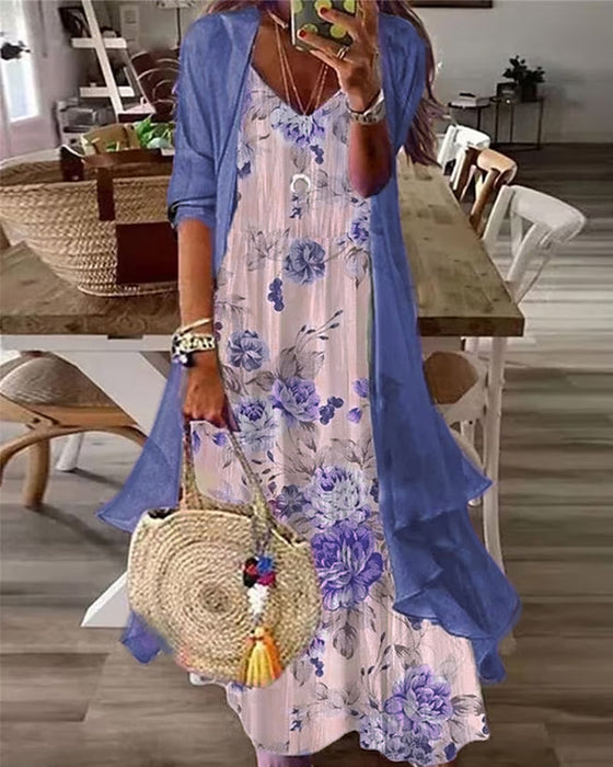 Vacation dress in floral print