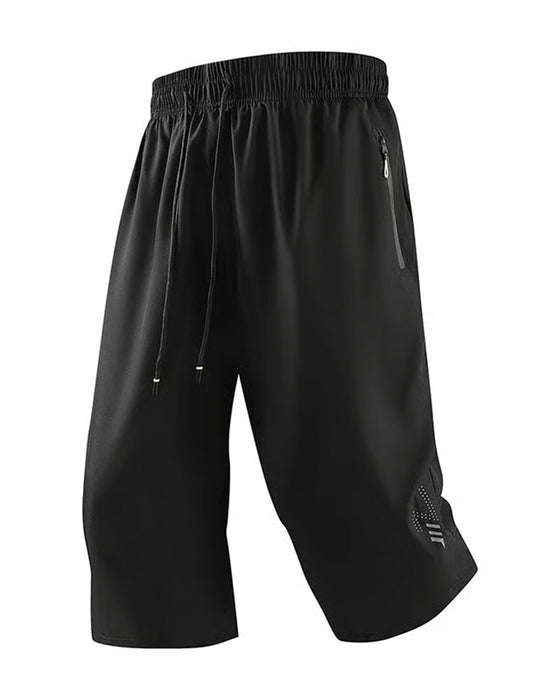 Elastic Waist Pocket Zipper Drawstring Pants